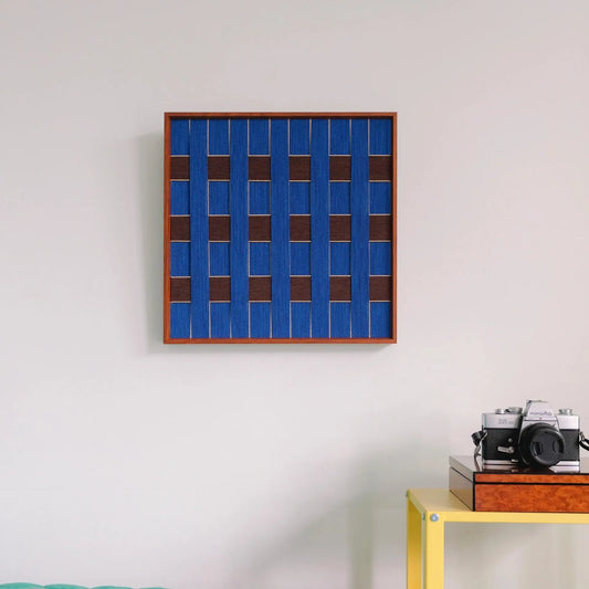 Tranquil Midnight Paris wall art displayed in a modern living room setting