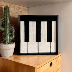 Little Black Piano — Fiber Art