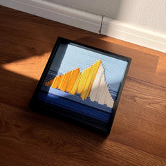 Golden Mountain Sunrise - Textile Art #SQ037