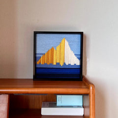 Golden Mountain Sunrise - Textile Art #SQ037