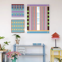 "Blooming Flowers" — Textured Fiber Wall Art