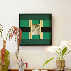 Green Glow - Textile Art #SQ021