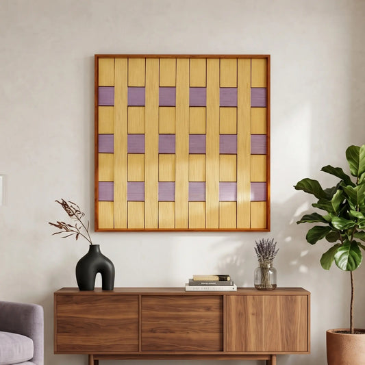 "Lover’s Moonlight Violet" — Textured Fiber Wall Art