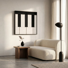 Little Black Piano - Textile Art #SQ006