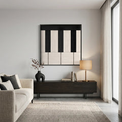 Little Black Piano - Textile Art #SQ006