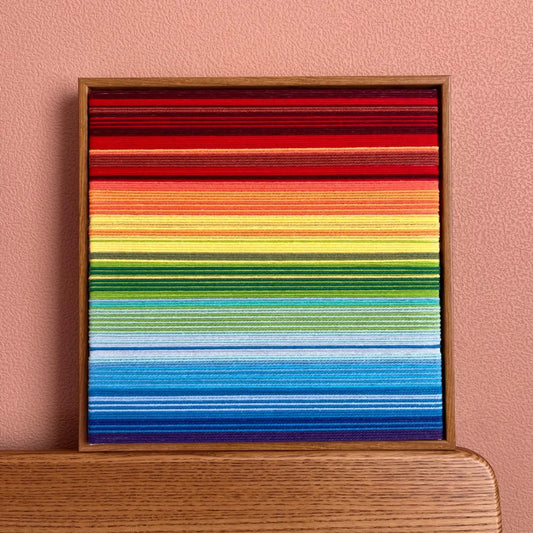 Handwoven Rainbow Yarn Art for Creative Wall Decor | Aassort