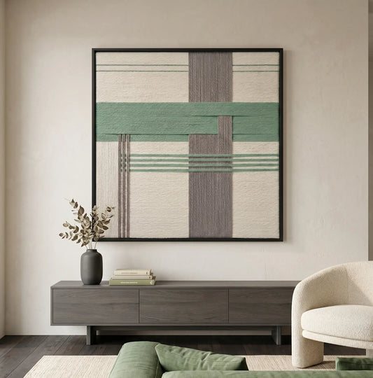 “Muted Spring” - Textured Fiber Wall Art