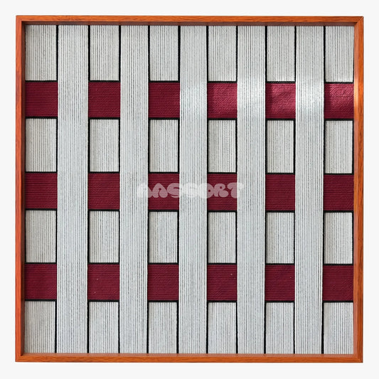 Ruby Lattice - Textile Art #SQ106