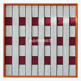 Ruby Lattice - Textile Art #SQ106