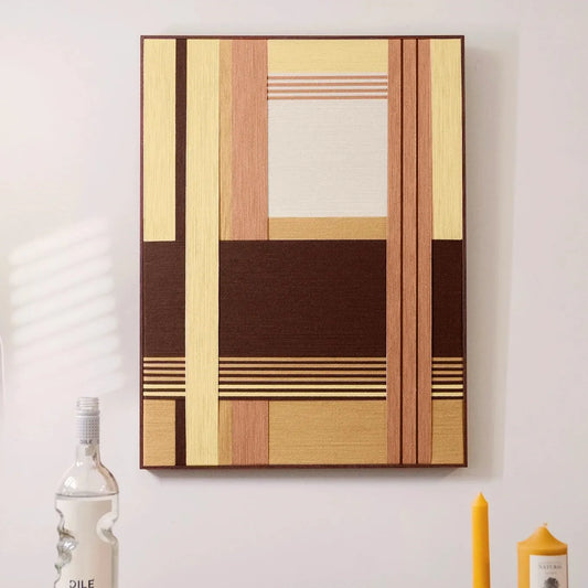 Rohmer - Handcrafted Geometric Yarn Weave Painting | French Cinema Inspired Wall Art
