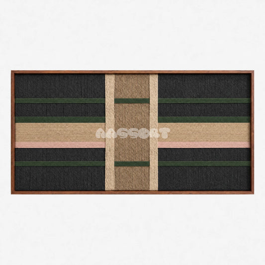 Front view of Arden Twilight horizontal framed fiber wall art on a light studio background.