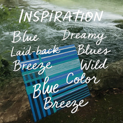 Inspiration graphic for Blues Harmony featuring a moonlit horizon and poetic quote overlay to evoke serene evening mood