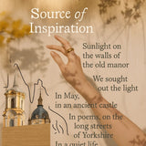 Inspiration graphic for Downton Manor featuring a manor silhouette motif and quote “Elegance in every line” to reflect its refined grid concept.