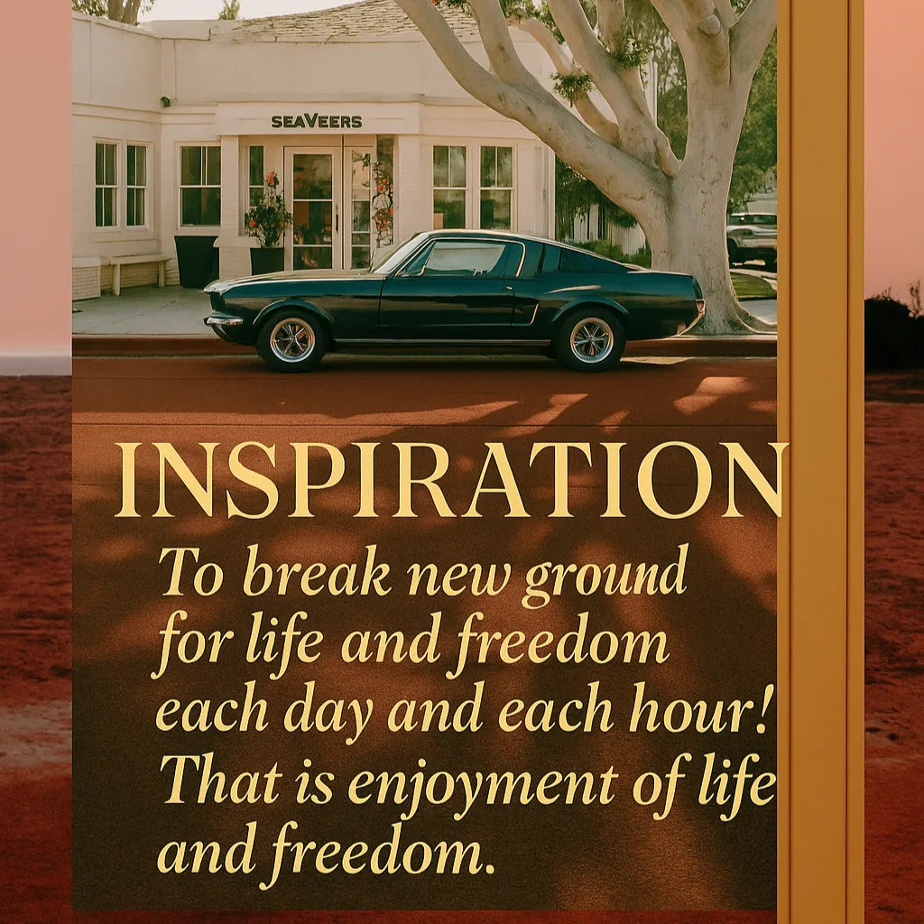 Inspiration graphic for Earthy Fragrance featuring a desert landscape motif and poetic quote illustrating the natural design concept