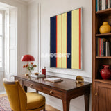 Twilight Rush RE016 soft cotton cord wall art displayed in a refined home setting with dramatic dusk-inspired colors.