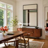 Forest Ruins RE022 earth-tone geometric textile wall art styled as a calm focal point in a contemporary room.