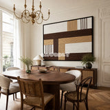 Cocoa Loom RE029 soft cotton cord wall art displayed in a refined home setting with rich earthy neutral tones.