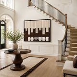 Ivory Loom tactile wall decor bringing warm ivory and cocoa tones to a minimalist interior.