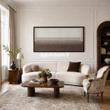 Quiet Thread gradient textile wall art displayed as a serene focal point in a modern interior.