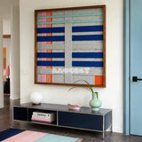 Silent Dopamine SQ108 modern dopamine-decor yarn wall art in a sleek framed presentation.