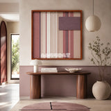 Midnight Plum SQ125 moody textile artwork displayed as a sophisticated modern interior statement piece.