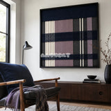 Midnight Lavender SQ134 elegant textile artwork displayed as a dramatic modern interior statement piece.