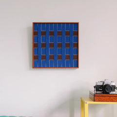 Tranquil Midnight Paris wall art displayed in a modern living room setting