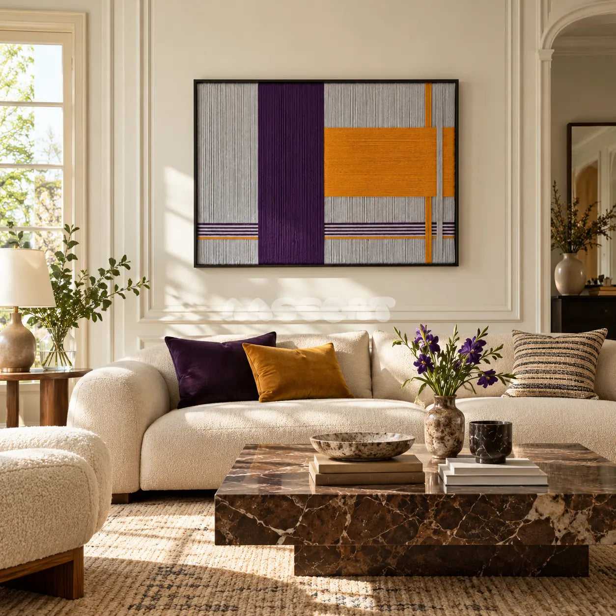 Purple Gold - Textile Art #RE073