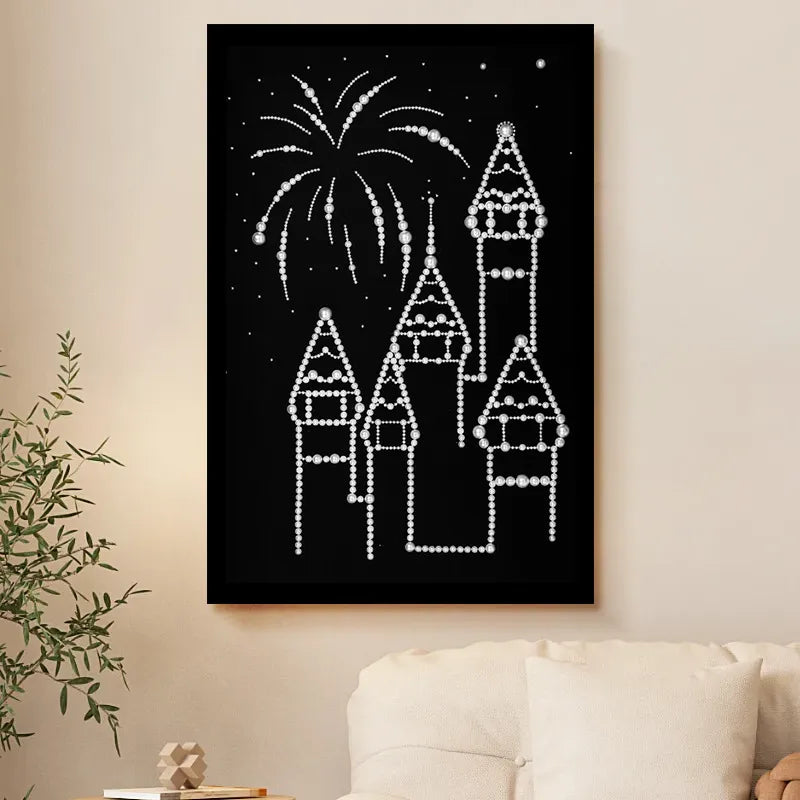 Castle Fireworks Design Pearl Painting Kit