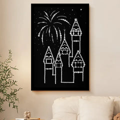 Castle Fireworks Design Pearl Painting Kit