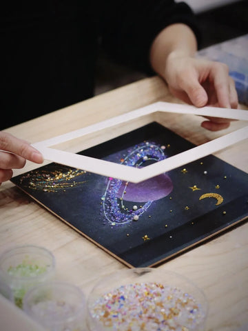 Purple Asteroid Painting Kit – DIY Cosmic Art | Create Stunning Purple Space Rocks