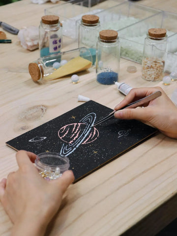 Glow-in-the-Dark Asteroid Painting Kit – Create Luminous Space Art | DIY Cosmic Glow