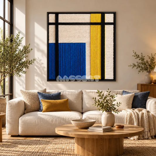 Blue Corner - Textile Art #SQ170