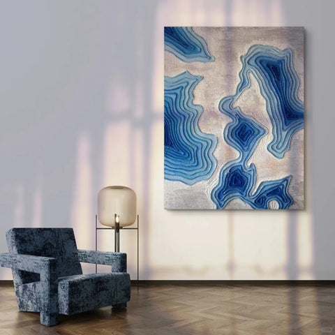 Aassort Customizable Blue Lake Cotton Rope Texture Painting Art Kit