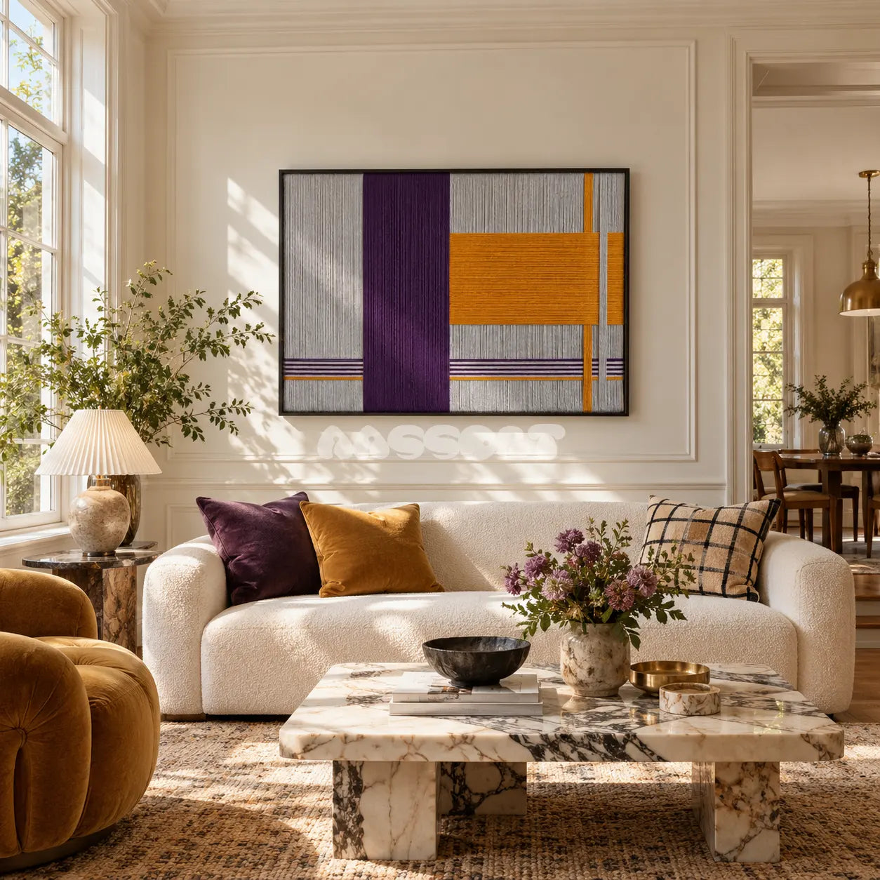 Purple Gold - Textile Art #RE073