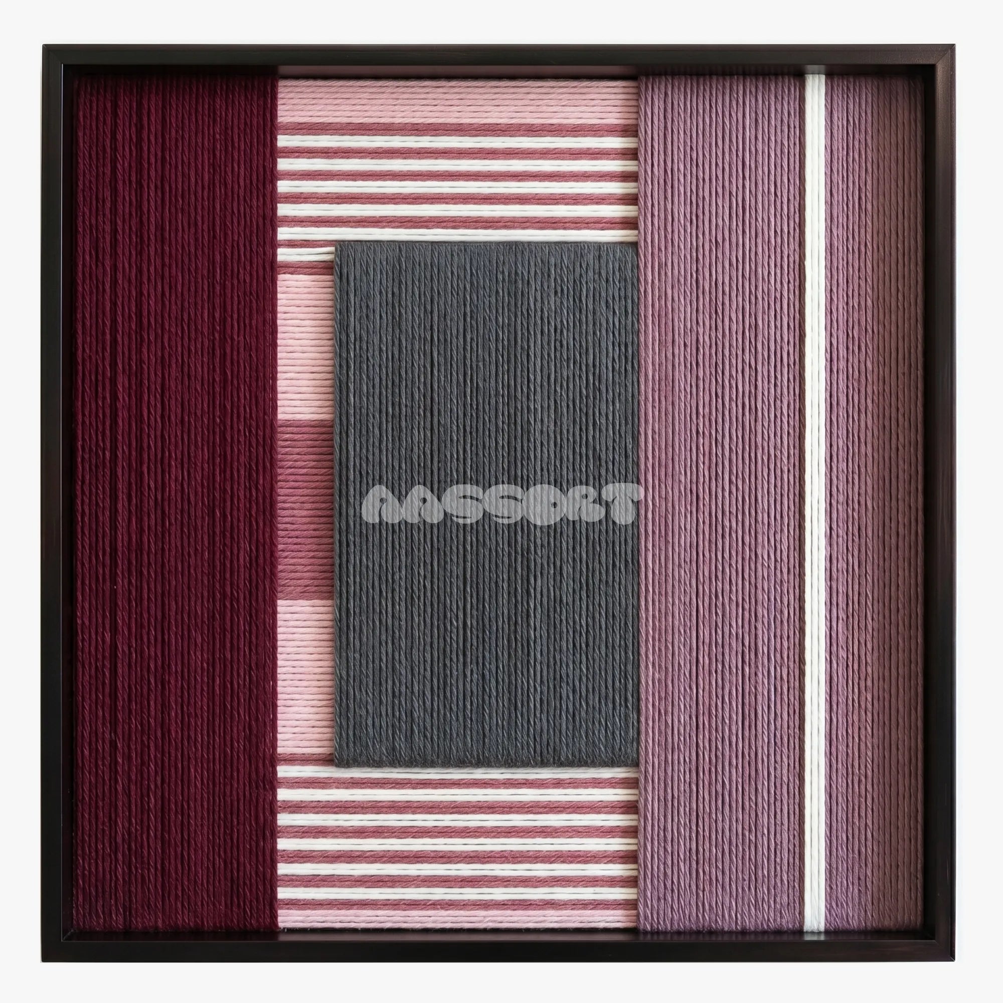 Burgundy Overture - Textile Art #SQ098