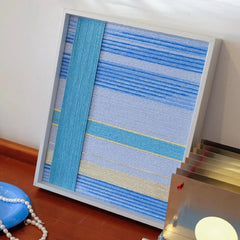 Blue Sea Handcrafted Yarn Painting – Aassort Home Wall Art