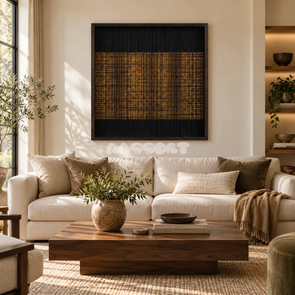 Golden District - Textile Art #SQ159