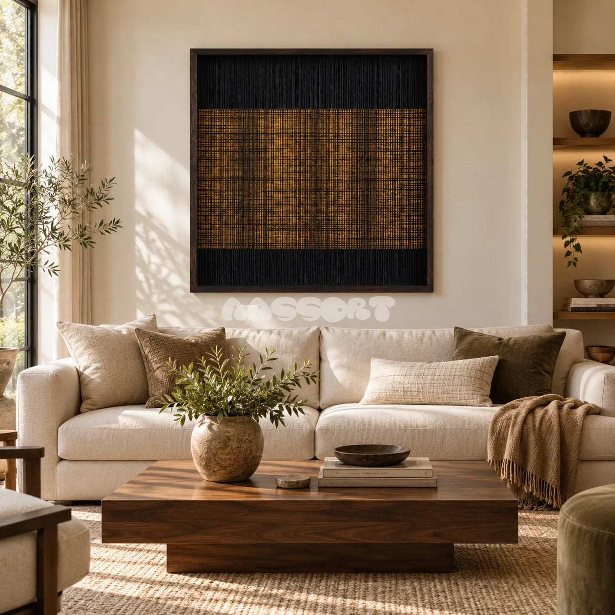 Golden District - Textile Art #SQ159