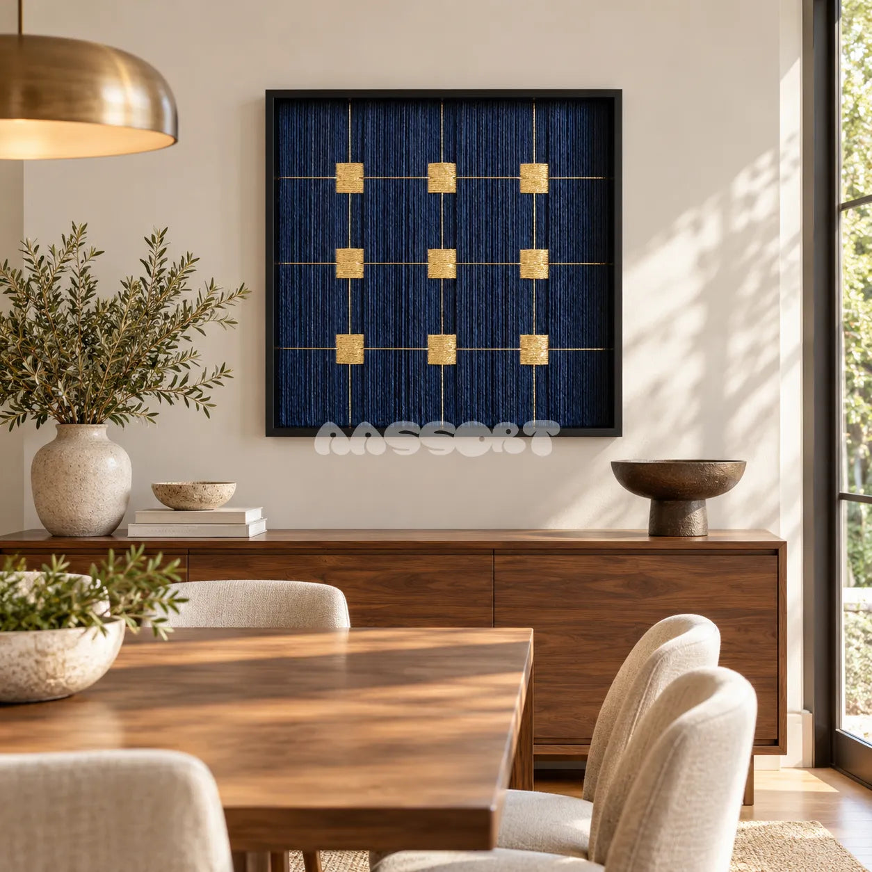 Golden Circuit - Textile Art #SQ160