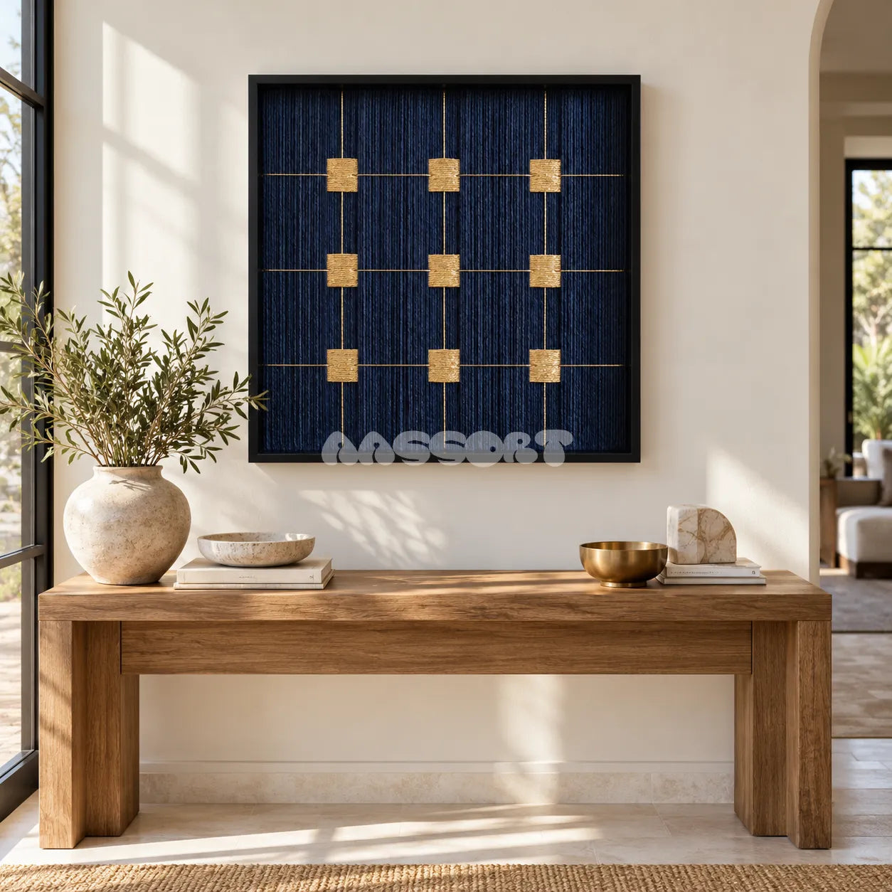 Golden Circuit - Textile Art #SQ160