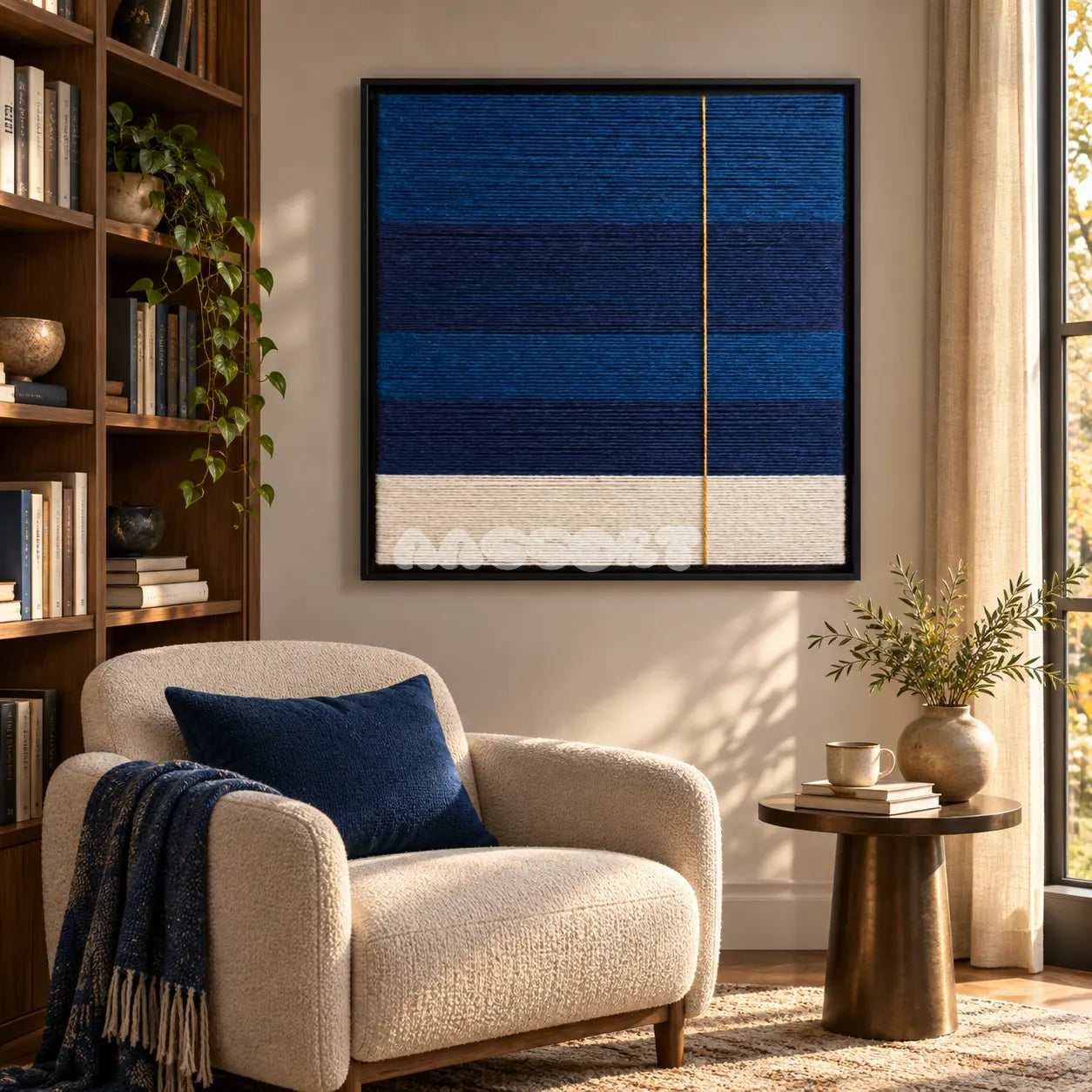 Blue Threshold - Textile Art #SQ164