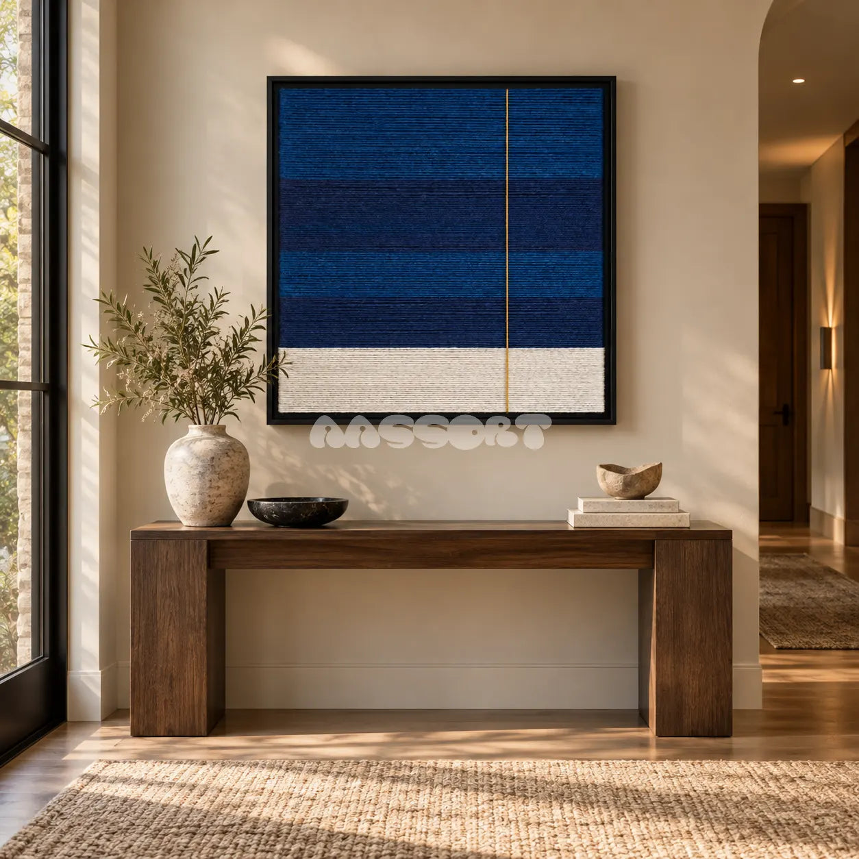 Blue Threshold - Textile Art #SQ164