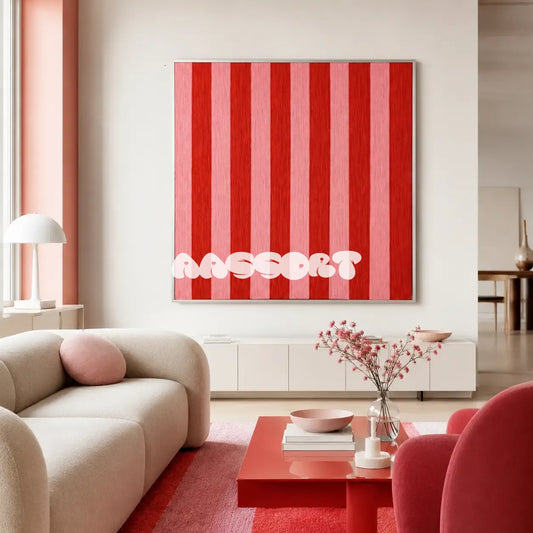 "Hana & Alice" — Hand-Wrapped Yarn Wall Art | Modern Framed Decor