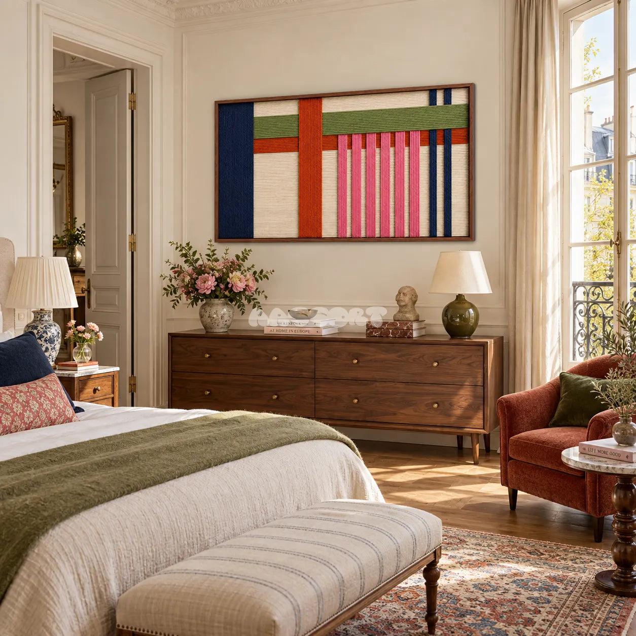 Rosy Interval - Textile Art #RE060
