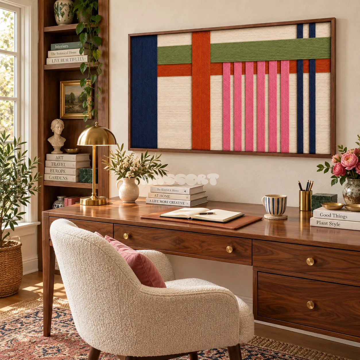 Rosy Interval - Textile Art #RE060