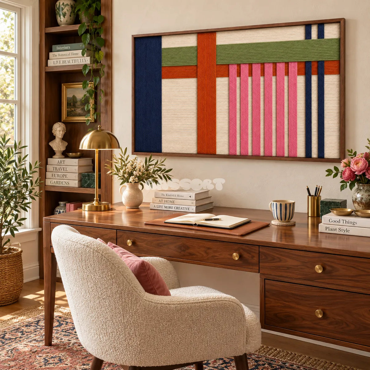Rosy Interval - Textile Art #RE060