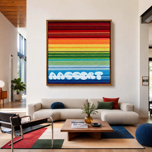 Rainbow - Textile Art #SQ004