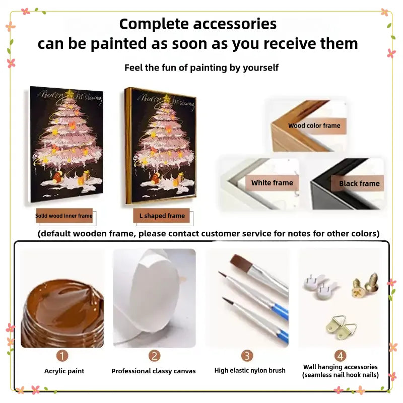 Christmas Tree DIY Painting Set – Custom Holiday Craft Kit