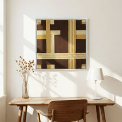 “Amber Moments” - Textured Fiber Wall Art